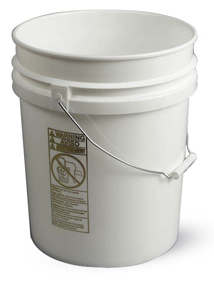 5-Gallon Round Pails - 90 mil - Q10